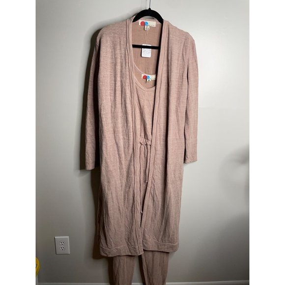 Free People FP Beach Bicoastal Set Taupe Size S Jumpsuit & Duster Cardigan NEW - Picture 4 of 9